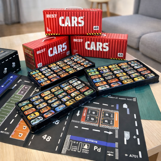 48 PCS Alloy Toy Cars Set with Play Mat – Kids Racing Fun